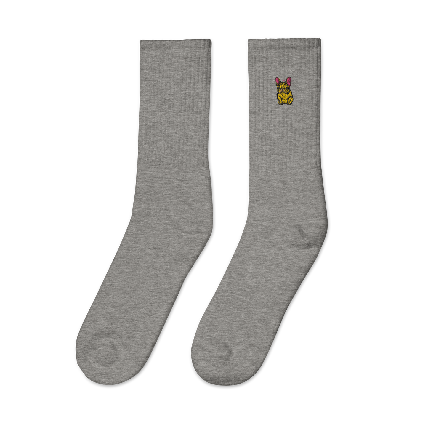 French Bulldog Embroidered socks