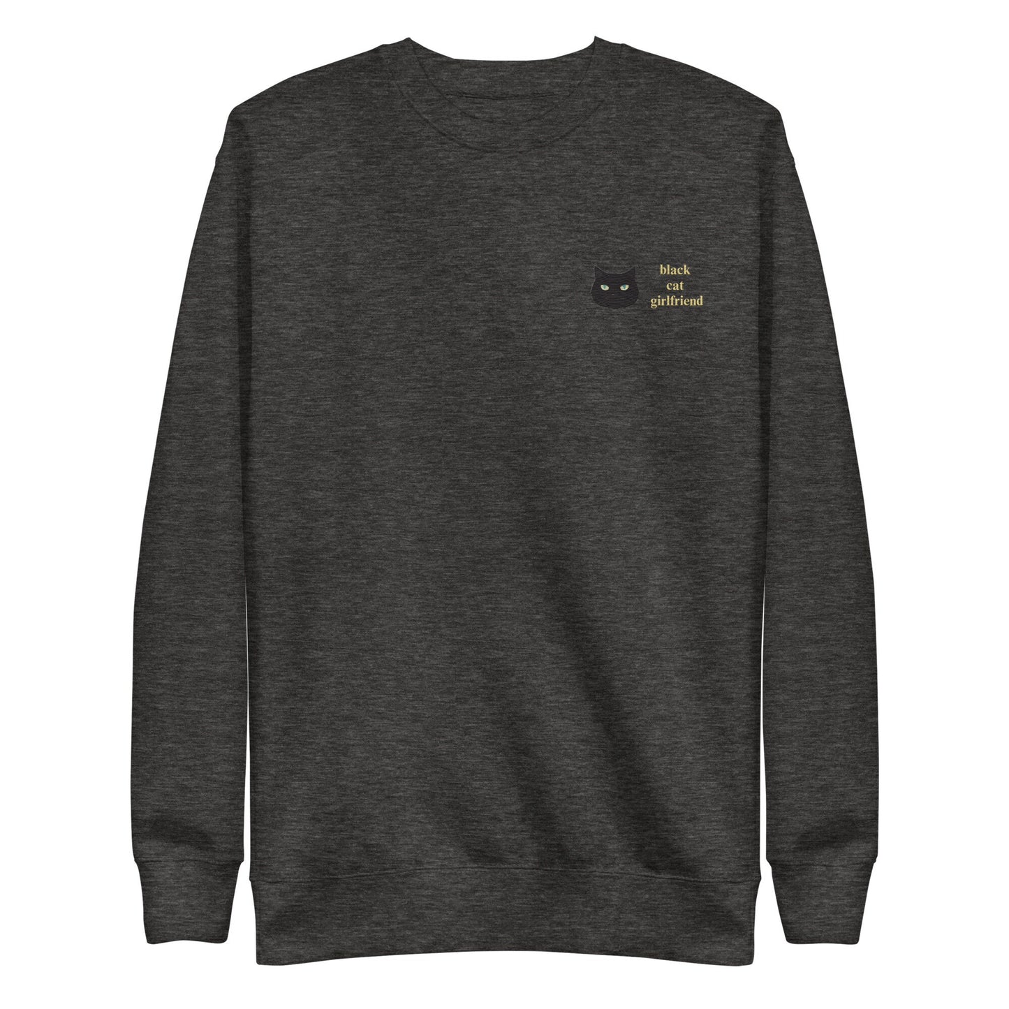 Black Cat Girlfriend Embroidered Sweatshirt