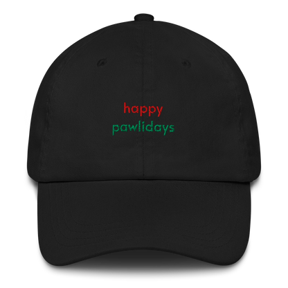 Happy Pawlidays Embroidered Cotton Hat