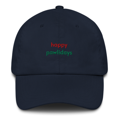 Happy Pawlidays Embroidered Cotton Hat