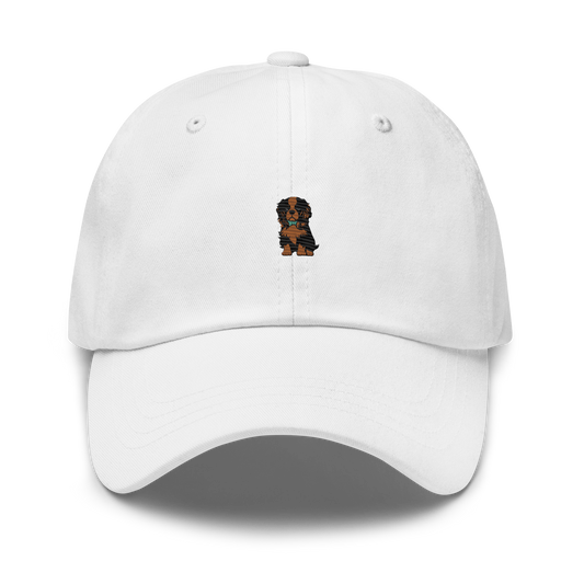 Brown and Black Cavalier King Charles Spaniel Embroidered Hat