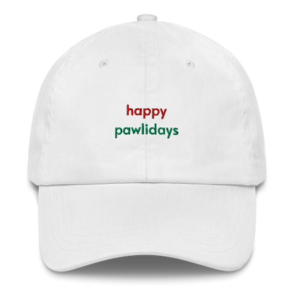 Happy Pawlidays Embroidered Cotton Hat