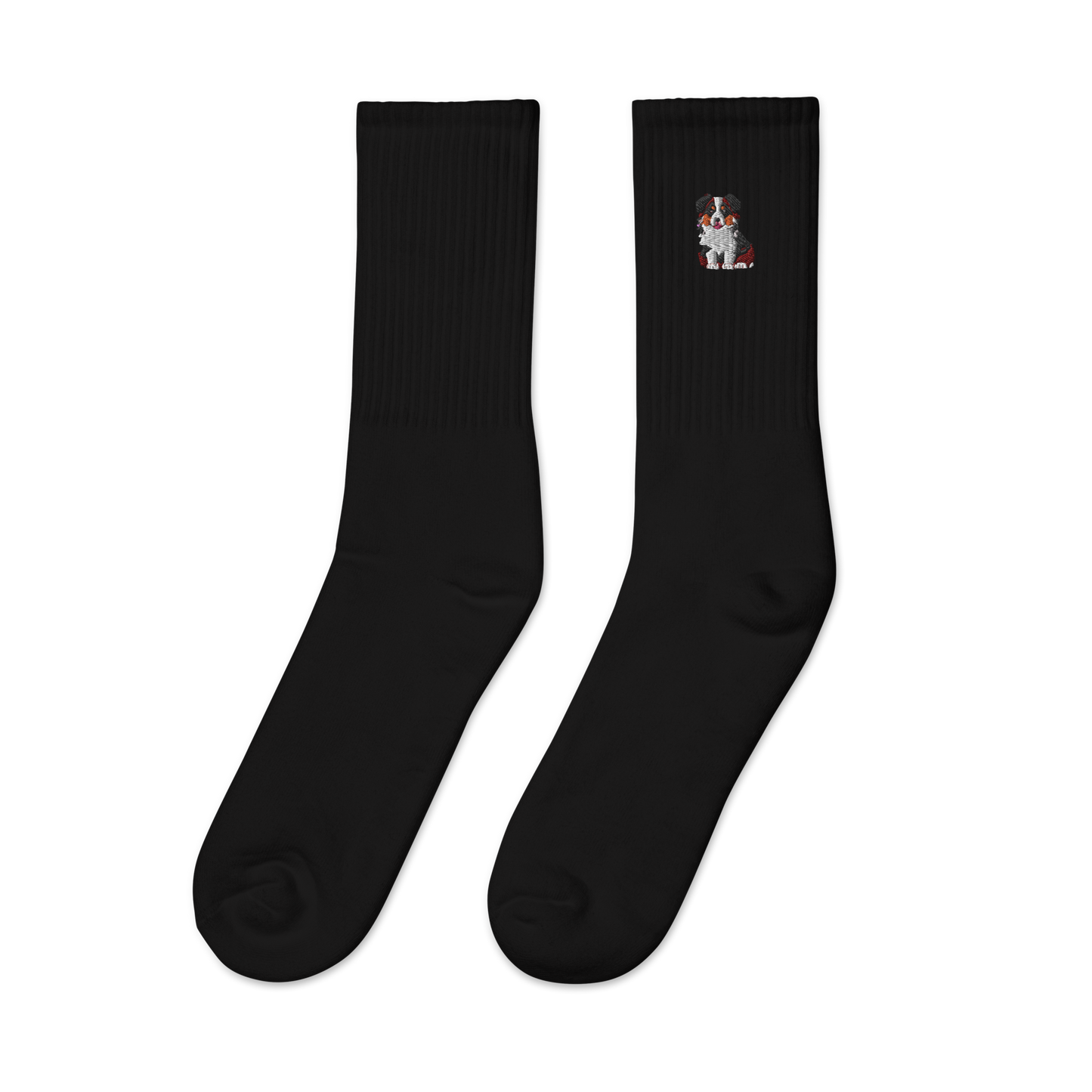 Australian Shepherd Embroidered Socks