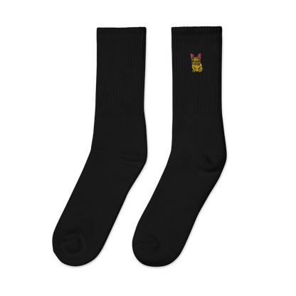 French Bulldog Embroidered socks