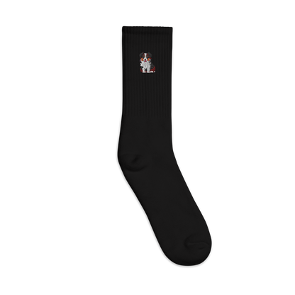 Australian Shepherd Embroidered Socks