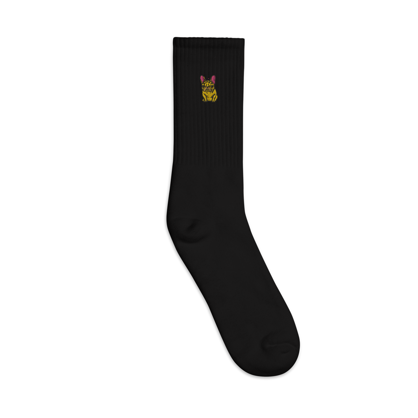 French Bulldog Embroidered socks