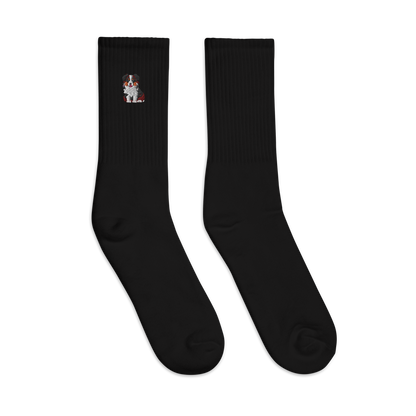 Australian Shepherd Embroidered Socks