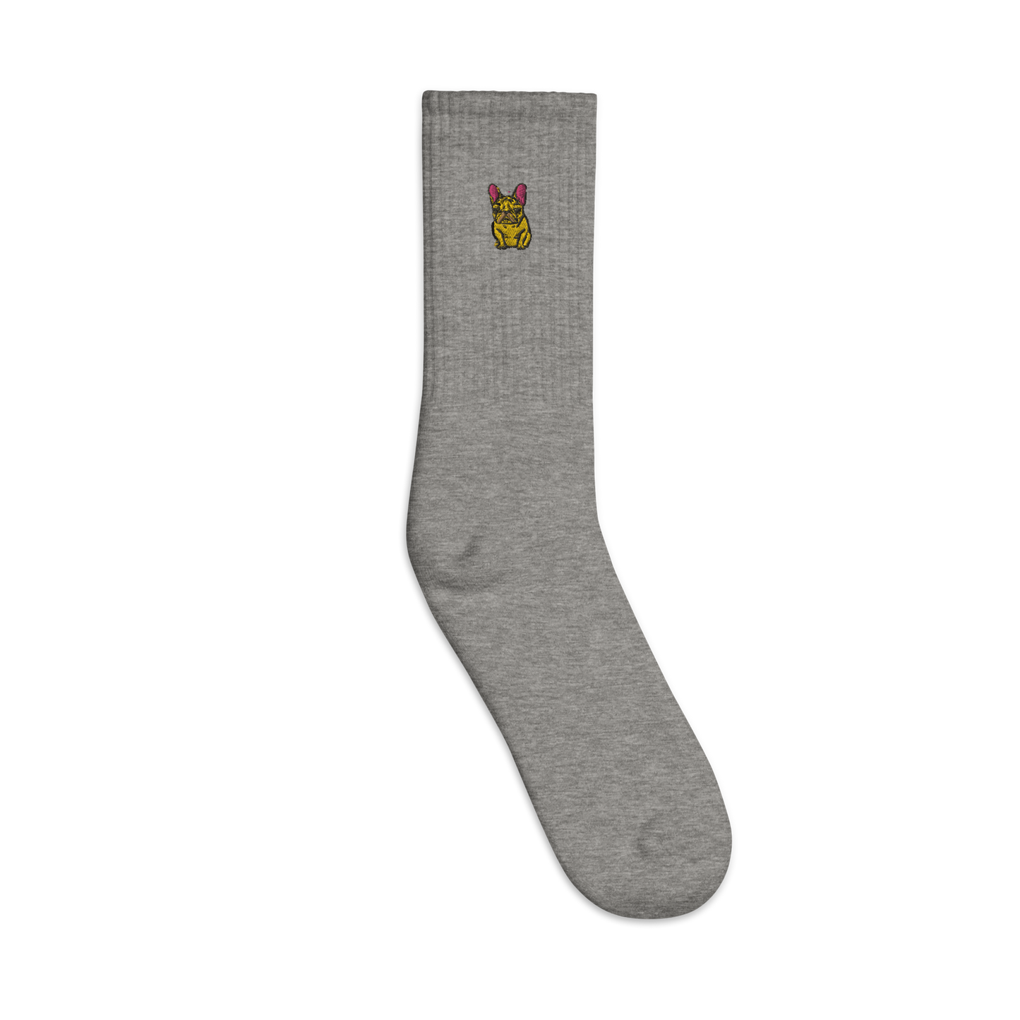 French Bulldog Embroidered socks