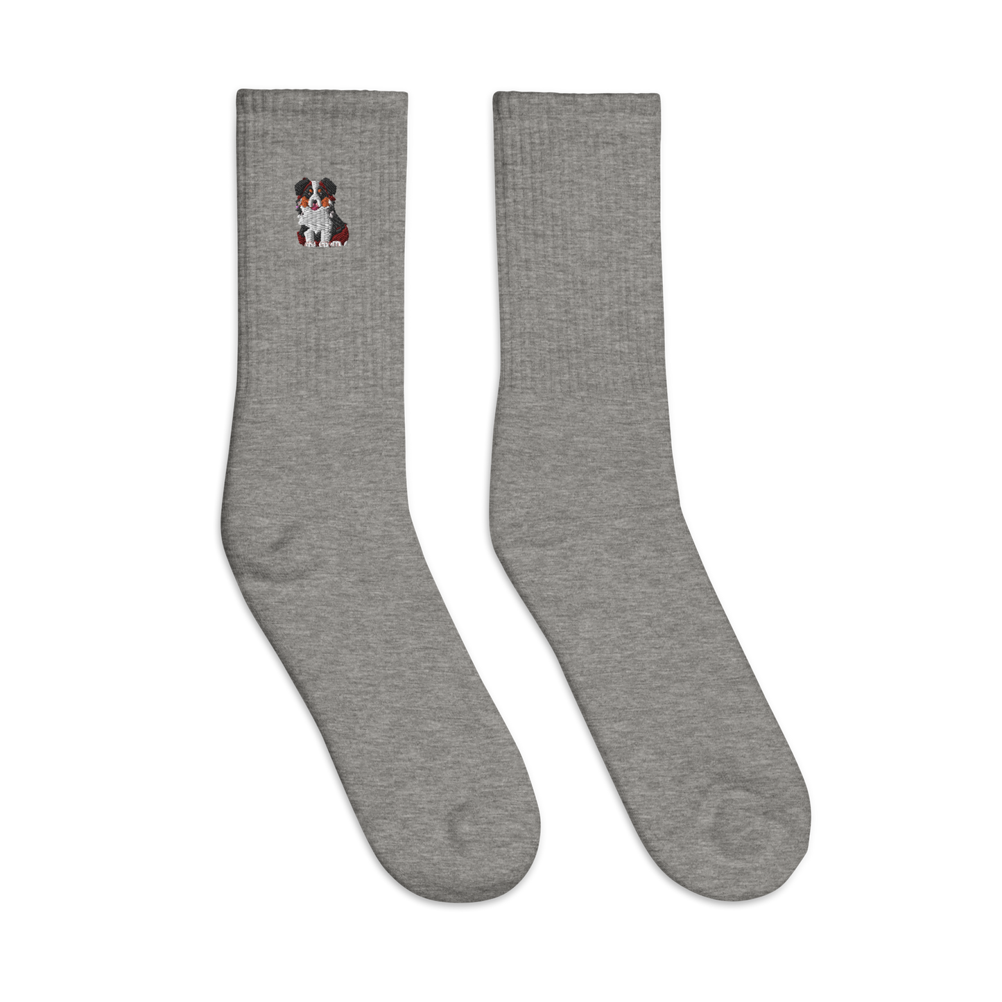 Australian Shepherd Embroidered Socks