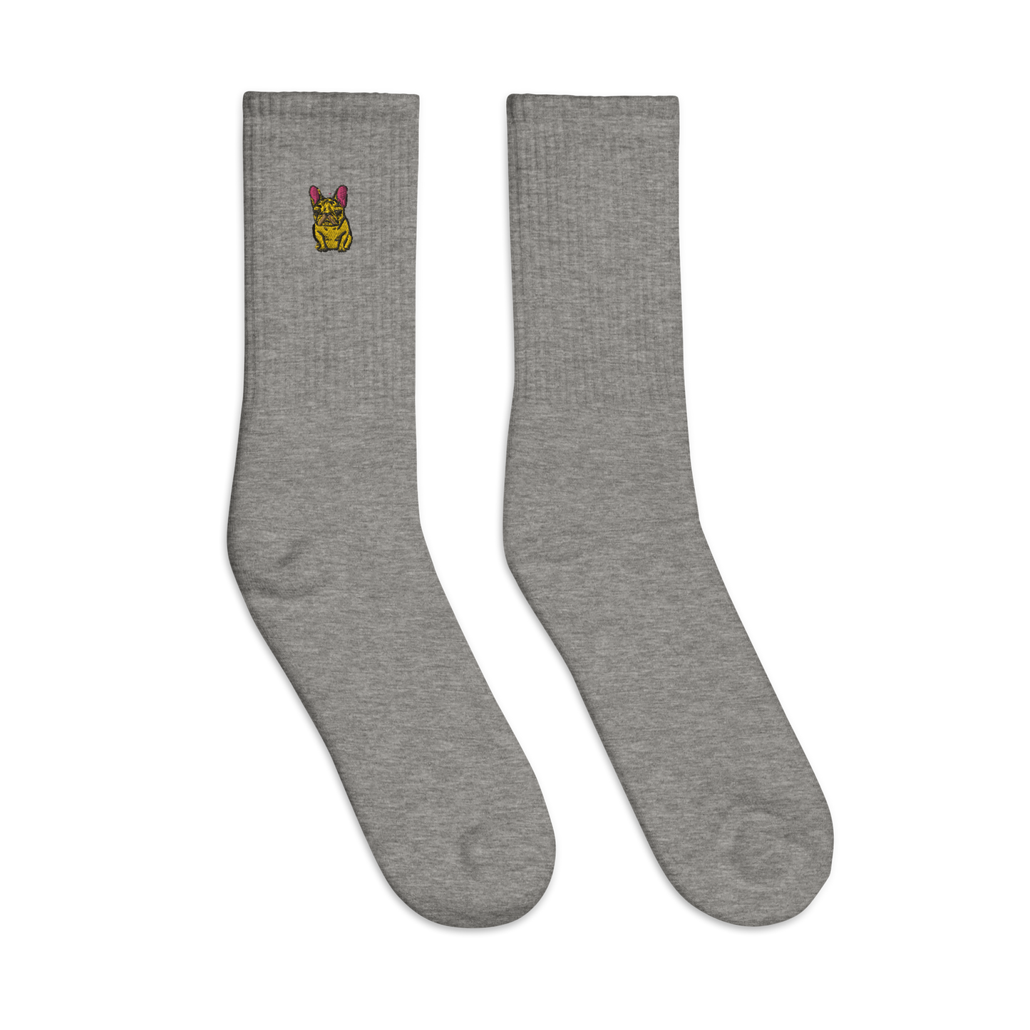 French Bulldog Embroidered socks