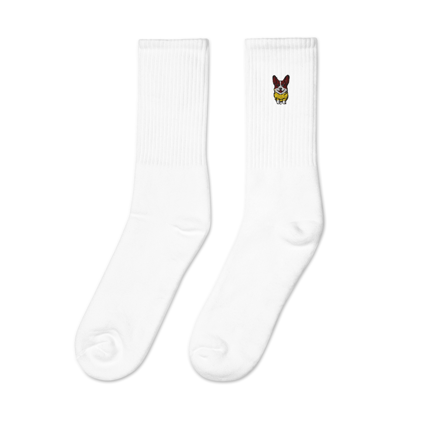 Corgi Embroidered Socks