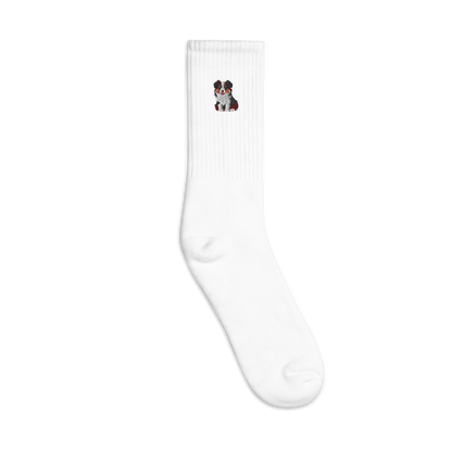 Australian Shepherd Embroidered Socks