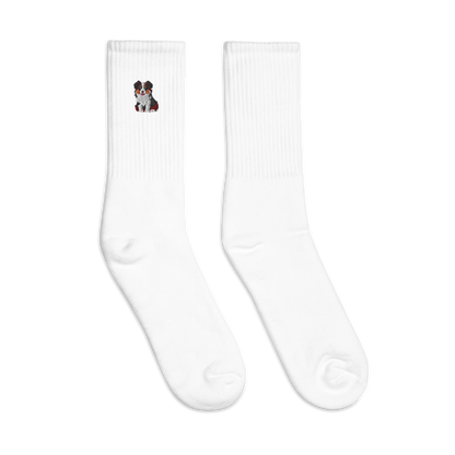 Australian Shepherd Embroidered Socks