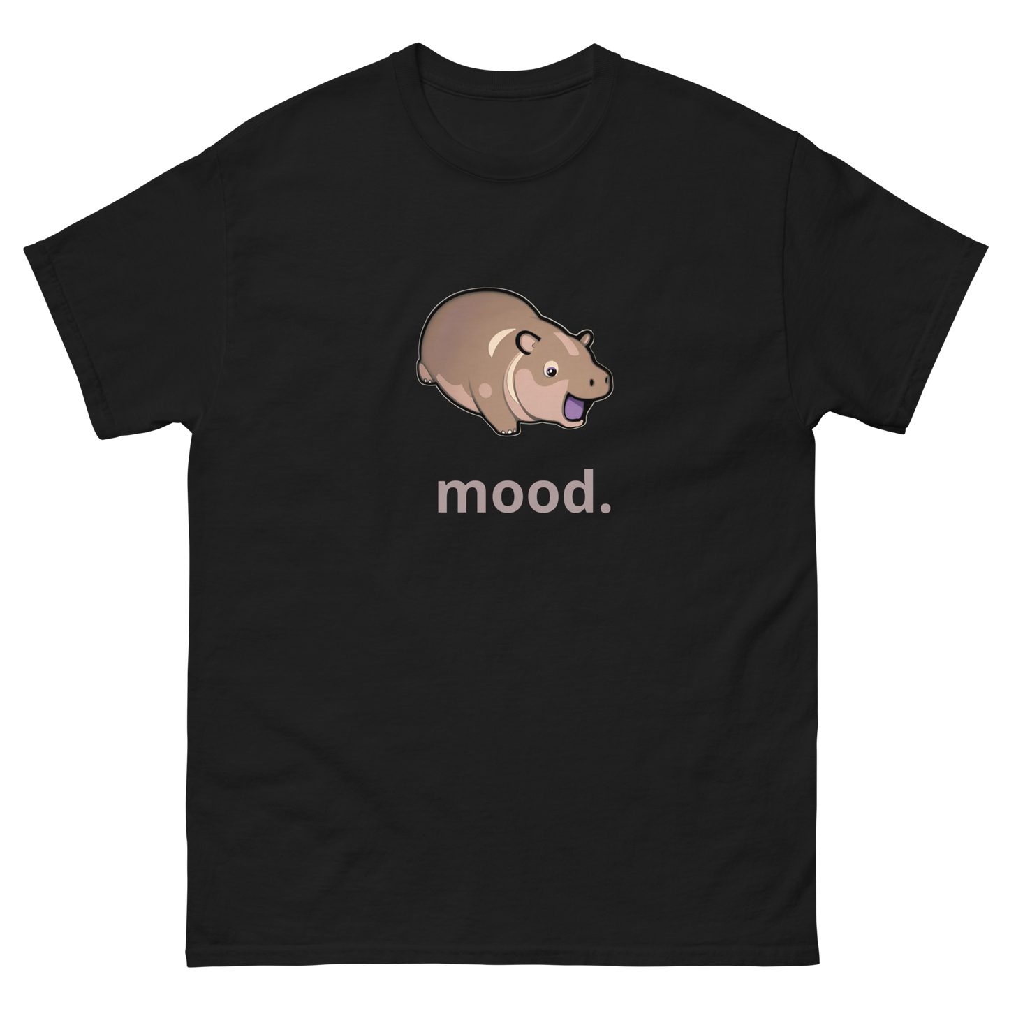 Moo Deng Hippo Mood Graphic Tee