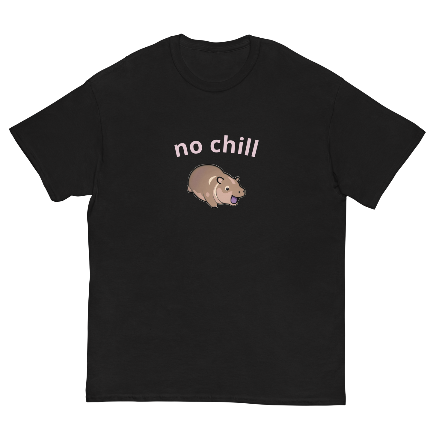 Moo Deng Hippo No Chill Graphic Tee