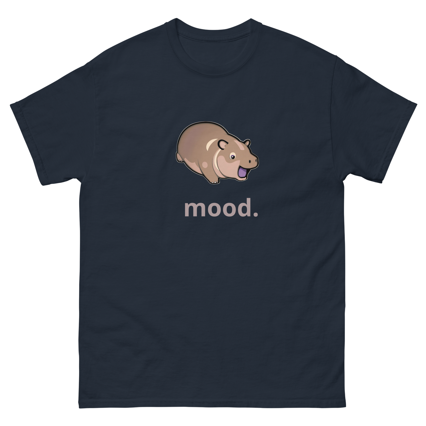 Moo Deng Hippo Mood Graphic Tee