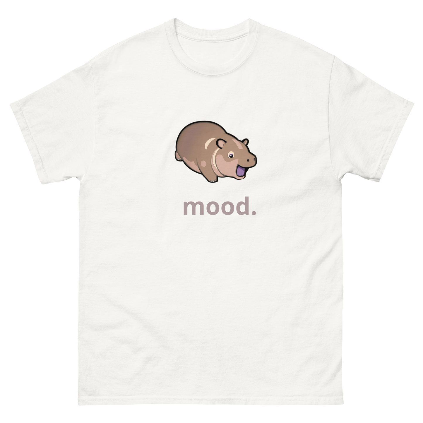 Moo Deng Hippo Mood Graphic Tee