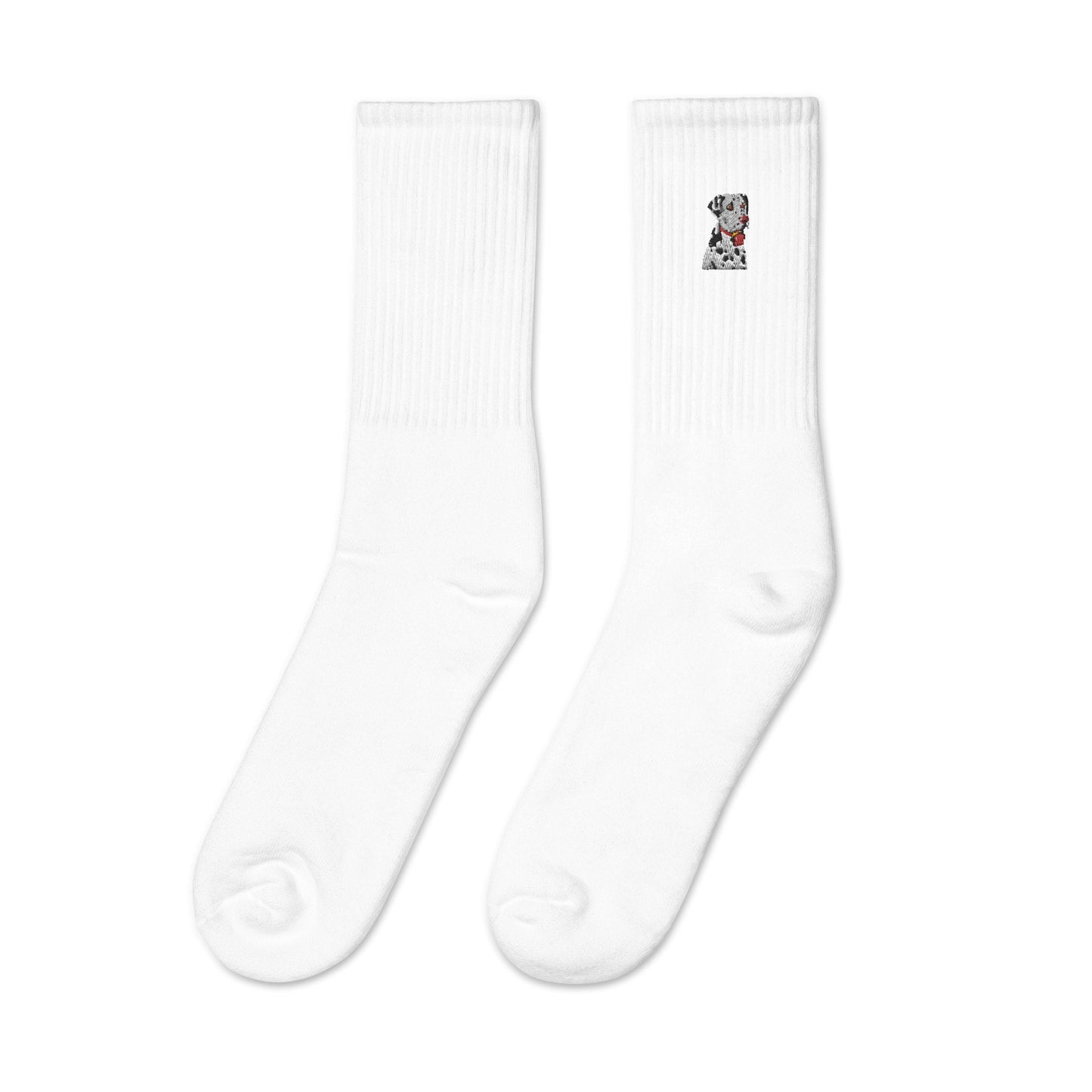 Dalmatian Embroidered Socks